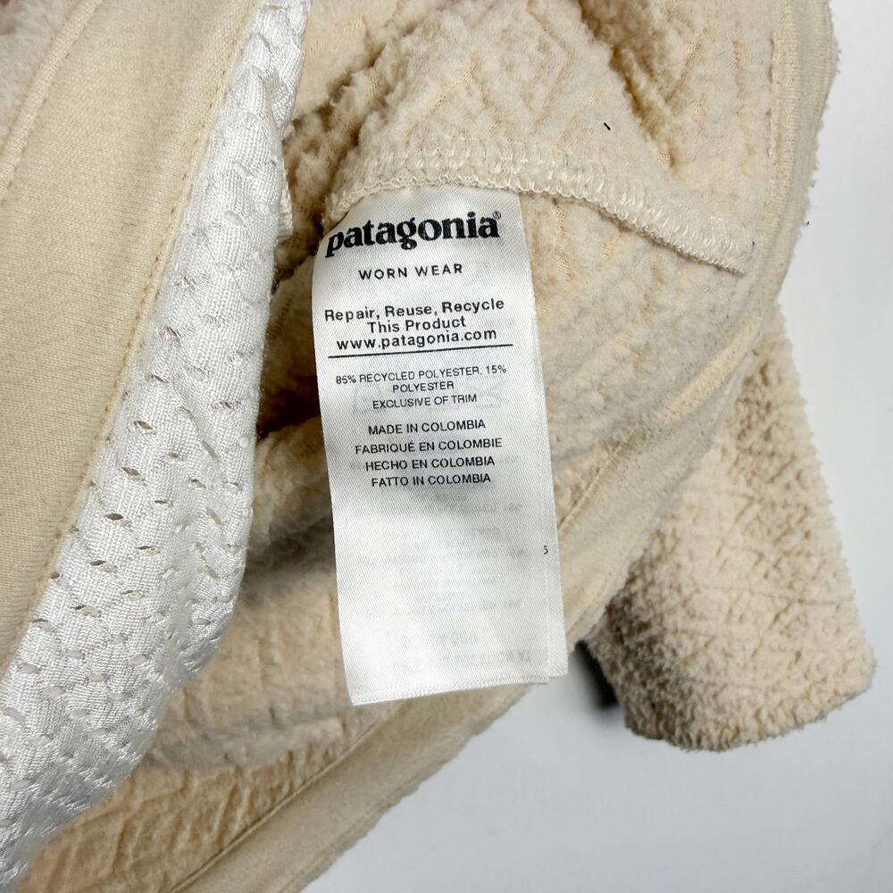 Patagonia Women's Diamond Capra Hoody Pullover Fleece Cream - M - Picture 5 of 10